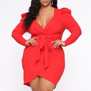 COPY - Red Tie Up Dress